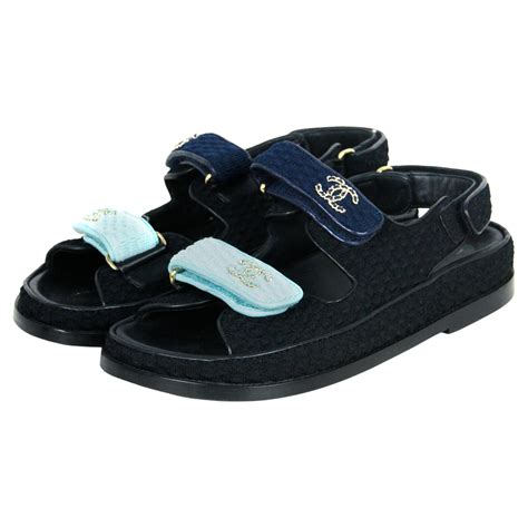 chanel blue rope sandals|Chanel velcro sandals 2020 price.